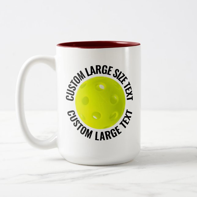 Pickleball & Stor text MARON 450g Custom Två-Tonad Mugg (Vänster)