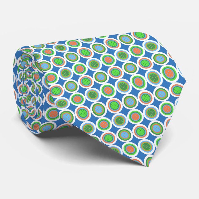 Pickleball Summer Polka Dot Orange Grönt Blue Boll Slips (Rullad)
