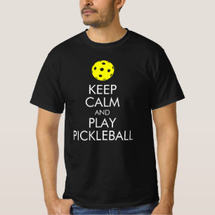 Pickleball T-shirt: Behållans Lugn och spela Pick T Shirt