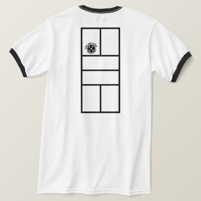 Pickleball T-Shirt - du är här på domstolen (Design baksida)