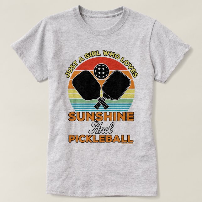 Pickleball T-Shirt för Kvinnor Solsken & Picklebal (Design framsida)