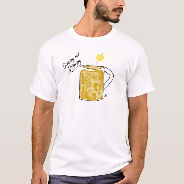 Pickleball t shirt manar dink drink (Framsida)