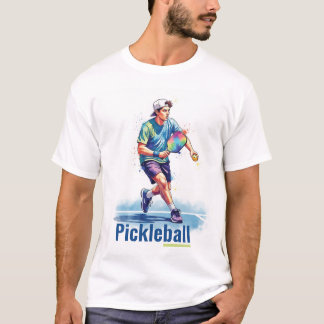 Pickleball T-shirt med teckning