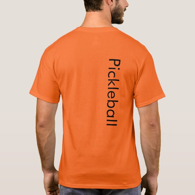 Pickleball T-Shirt-Orange T Shirt (Baksida)