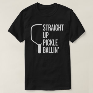 Pickleball T-Shirt, Rak upp-bäckenbäckenet Tee Shirt