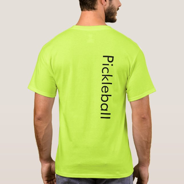 Pickleball T-Shirt Safety Grönt (Baksida)