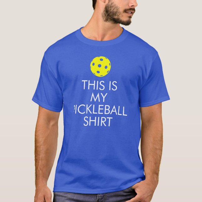 Pickleball T-tröja: "Är denna min Pickleball T Shirt (Framsida)