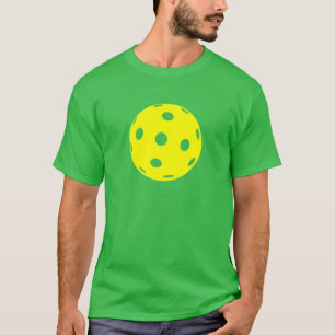 Pickleball T-tröja: Gul boll på grönt (manar) Tee