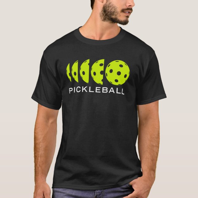 Pickleball T-tröja: Pickleball dimensionerar T Shirt (Framsida)