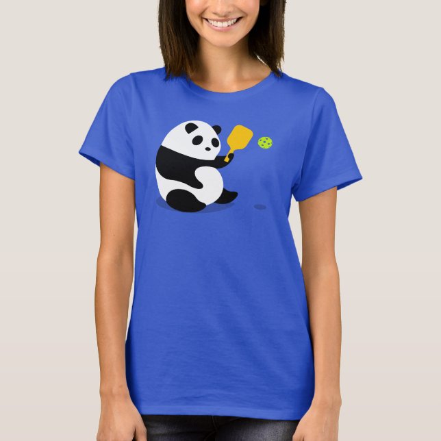 Pickleball T-tröja: "Pickleball Panda ", T Shirt (Framsida)