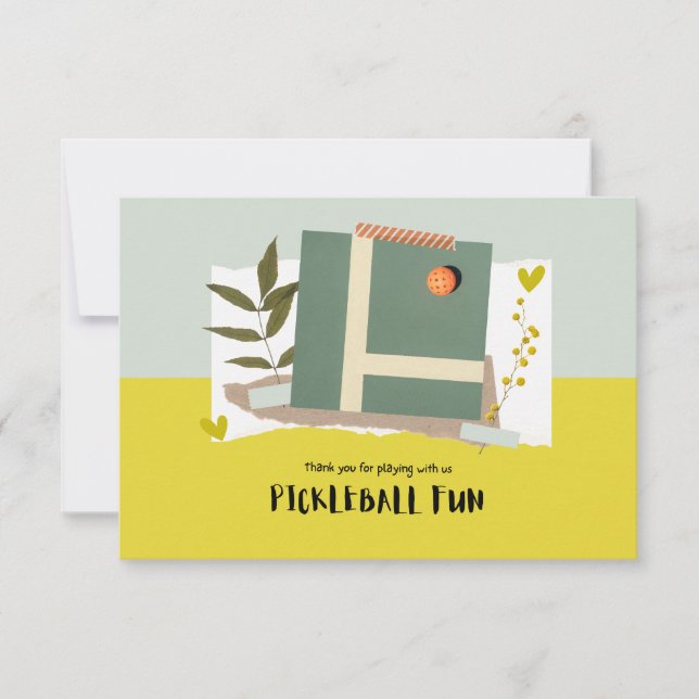 Pickleball Tack Kort (Framsida)