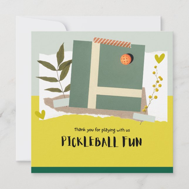 Pickleball Tack Kort (Framsida)