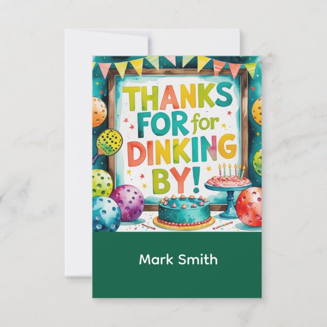 Pickleball Tack Kort (Framsida)