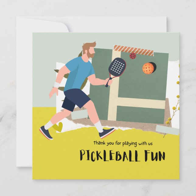 Pickleball Tack Kort (Framsida)