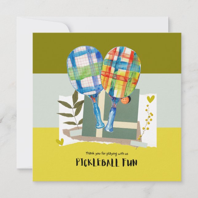 Pickleball Tack Kort (Framsida)