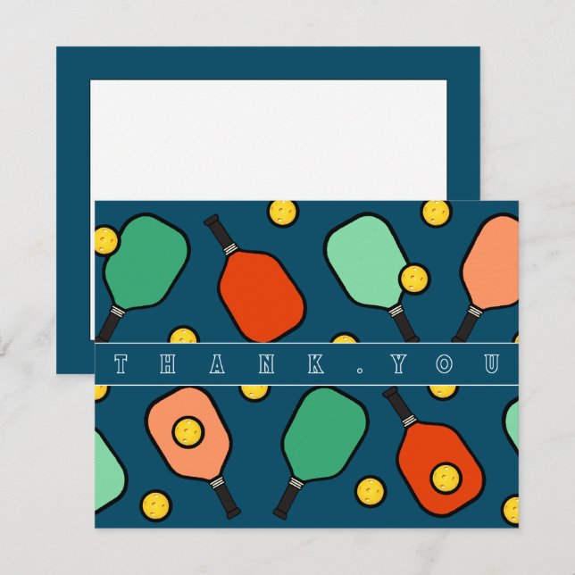 Pickleball Tacksamhetskort (Fram/baksida)