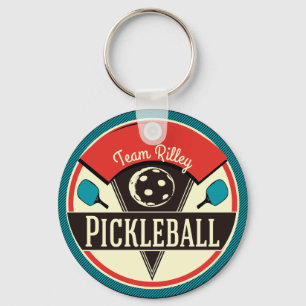 Pickleball Team Player Namn Nyckelring