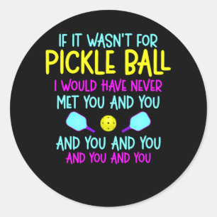 Pickleball Team Quote Pickleball Player Runt Klistermärke