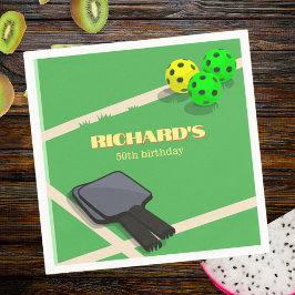 Pickleball-tema sportslig födelsedagsfest pappersservett