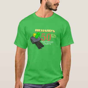 Pickleball-tema sportslig födelsedagsfest t shirt