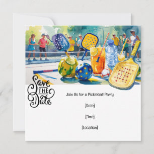 Pickleball themed Party Inbjudningar