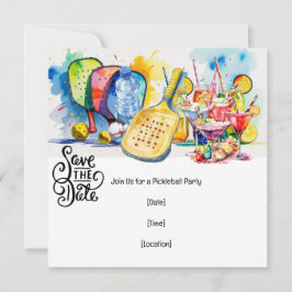 Pickleball themed Party Inbjudningar
