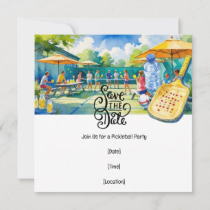 Pickleball themed Party Inbjudningar