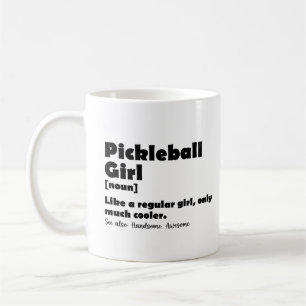 Pickleball Tjej Definition Rolig Pickle Ball Tjeje Kaffemugg