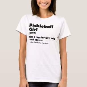 Pickleball Tjej Definition Rolig Pickle Ball Tjeje T Shirt