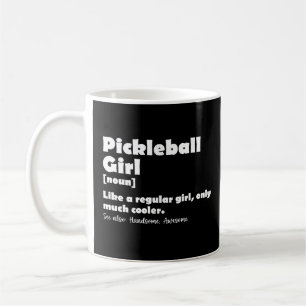 Pickleball Tjej Rolig Definition Pickle Ball Kaffemugg