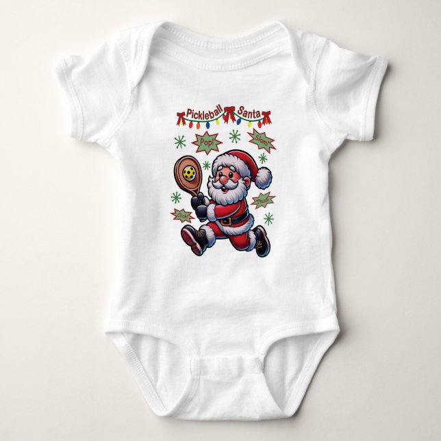 Pickleball Tomte Jul T Shirt (Framsida)