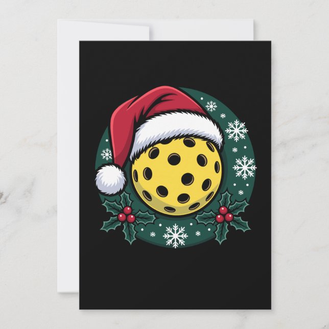 Pickleball Tomtehatt Julgran Jul Julhelg Xmas Inbjudningar (Framsida)