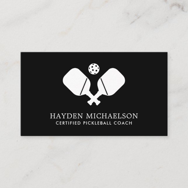 Pickleball tränare Pro Modern Modern Visitkort (Framsida)
