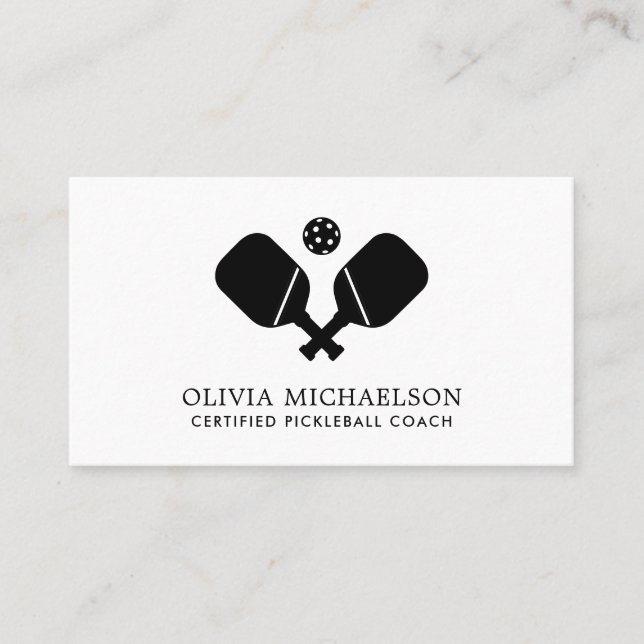 Pickleball tränare Pro Modern Modern Visitkort (Framsida)