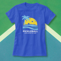 Pickleball Tropisk Palmtree Sol Din Anpassade Text