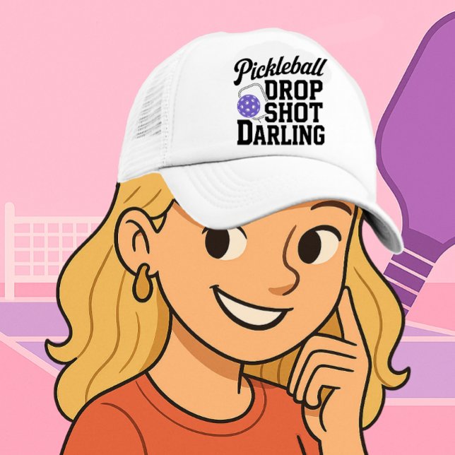 Pickleball Trucker Hat Drop Shot Darling Keps (PICKLEBALL TRUCKER HAT)