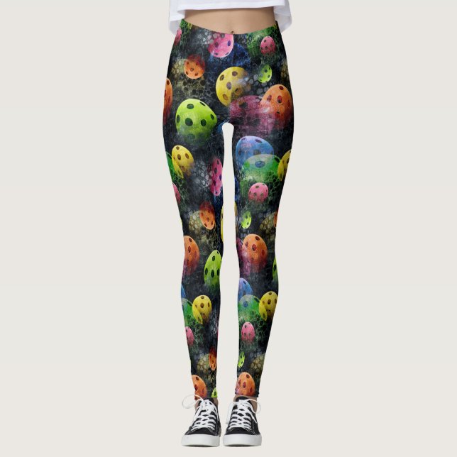 Pickleball tryck leggings (Framsida)