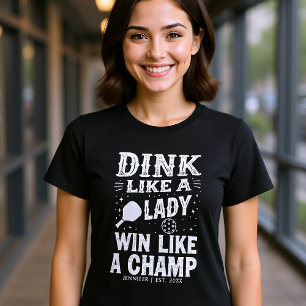 Pickleball Typography Funny Gift-Personlig T Shirt