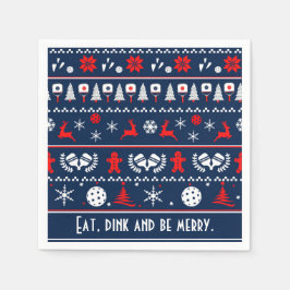 😄 Pickleball 🎄 Ugly jul Sweater stil Pappersservett