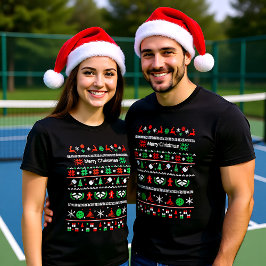 🎅 Pickleball 🎄 Ugly jul Sweater stil T Shirt