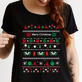 🎅 Pickleball 🎄 Ugly jul Sweater stil T Shirt