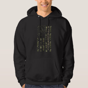 Pickleball United Stater Distress Camo w US Flagga Hoodie