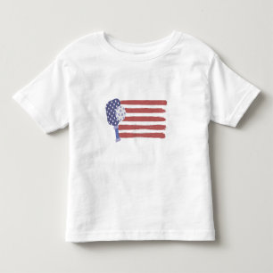 Pickleball US Flagga American Patriotic Pickleball T Shirt