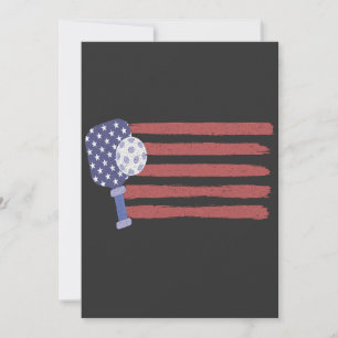 Pickleball US Flagga American Patriotic Pickleball Tack Kort