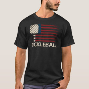 Pickleball USA Flagga – Roligt Patriotiskt T Shirt