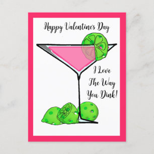 Pickleball Valentine Jag älskar sättet du dinkar C Vykort