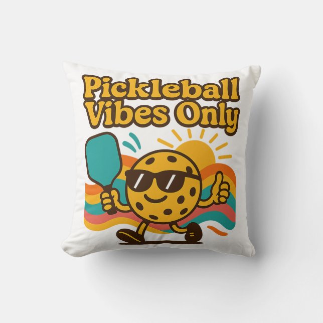 Pickleball Vibes Endast 2025 Kudde (Framsida)