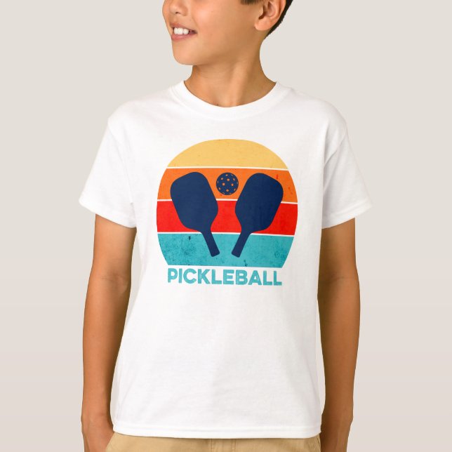 Pickleball Vintage och boll T Shirt (Framsida)