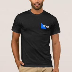 PICKLEBALL Vit text Ljusblå triangelns kant T Shirt