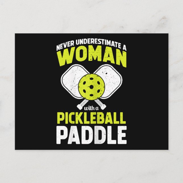 Pickleball Woman Funny Pickleball Player-gåva Vykort (Framsida)